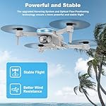 Drone with 1080P Camera - Foldable Remote Control Quadcopter with Voice Gesture Control, 3D Flip, One Key Start, Emergency Stop, 2 Batteries, Easier to use, Toy for Kids Adults Beginners, Grey - Image 2