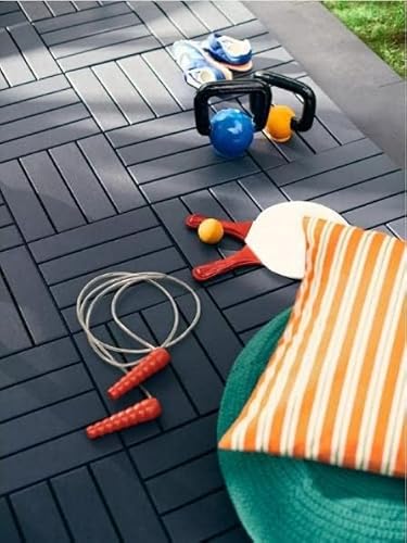 image for MinCHI257 60 sq. ft Plastic Interlocking Deck Tiles,60 Pack Patio Deck