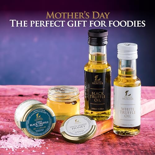 TruffleHunter - Essential Truffle Collection Gift Set - Black & White Truffle Oil, Sea Salt, Truffle Honey
