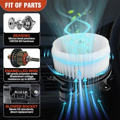 Image of Front AC Blower Motor 700298 Compatible with Lexus ES350 2015, ES300h 2015-2018, for Toyota Sienna 2011-2020, Sequoia 2008-2022