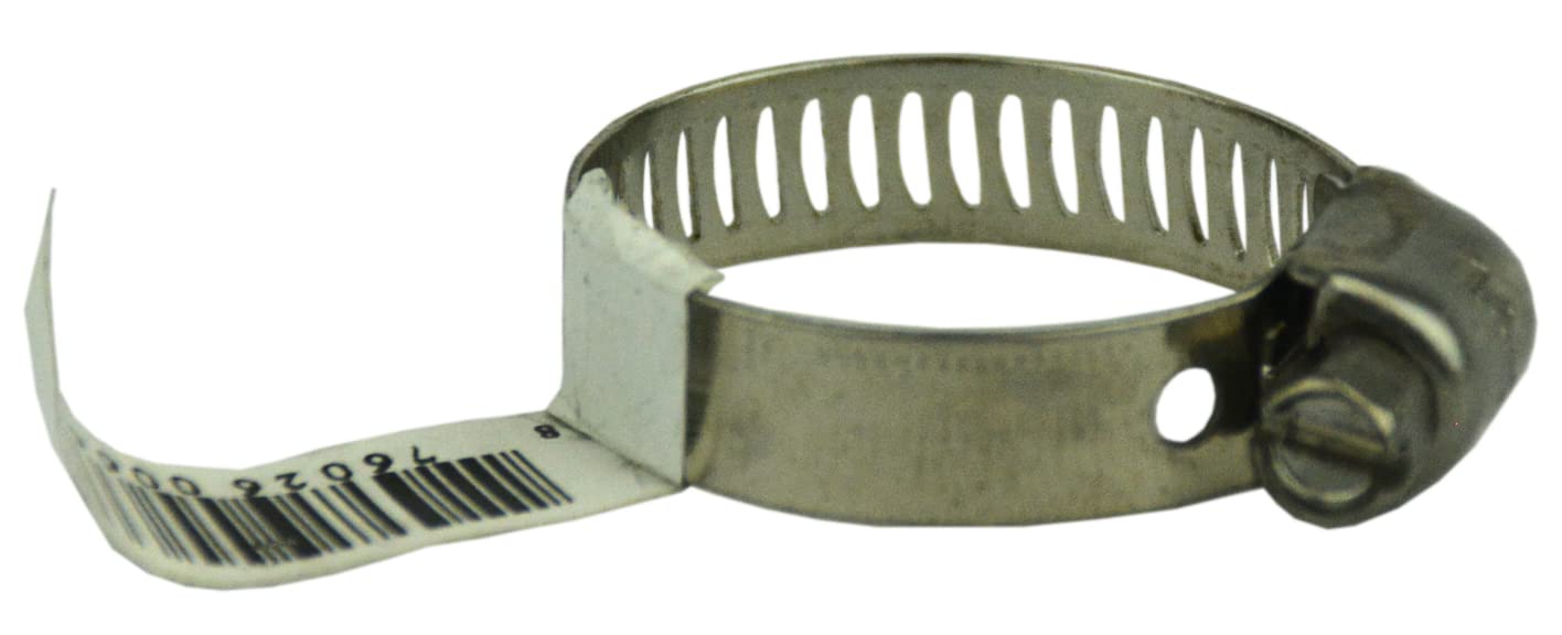 Pro Tie 33883 SAE Size 10 Range 9/16" To 1-1/16" Mini All Stainless Hose Clamp, 50 Pack,