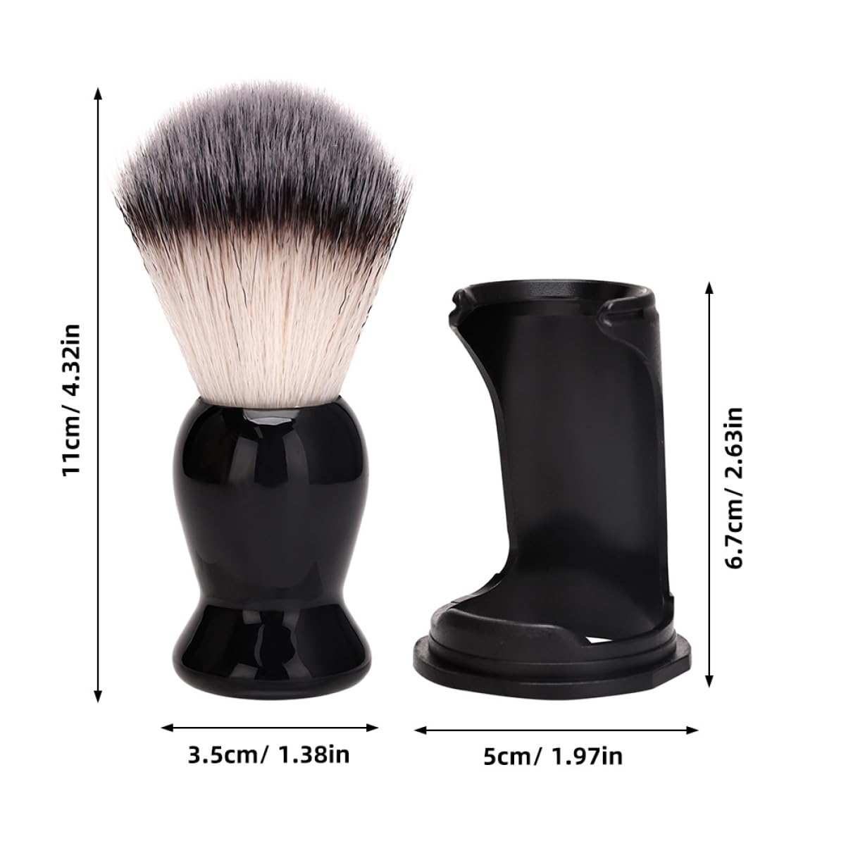OHPHCALL Men's Beard Grooming Kit Shave Brush with Holder Durable Stand Ideal for Barbershop Quality