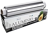 VESCEL - Papel Aluminio Industrial, Resistente y Duradero, Ideal para Envolver, Asar, Conservar, 30CM X 1KG