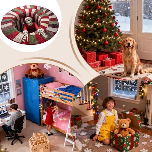 Tapis de Noël 3D pour décoration d'hiver de cuisine et salon
