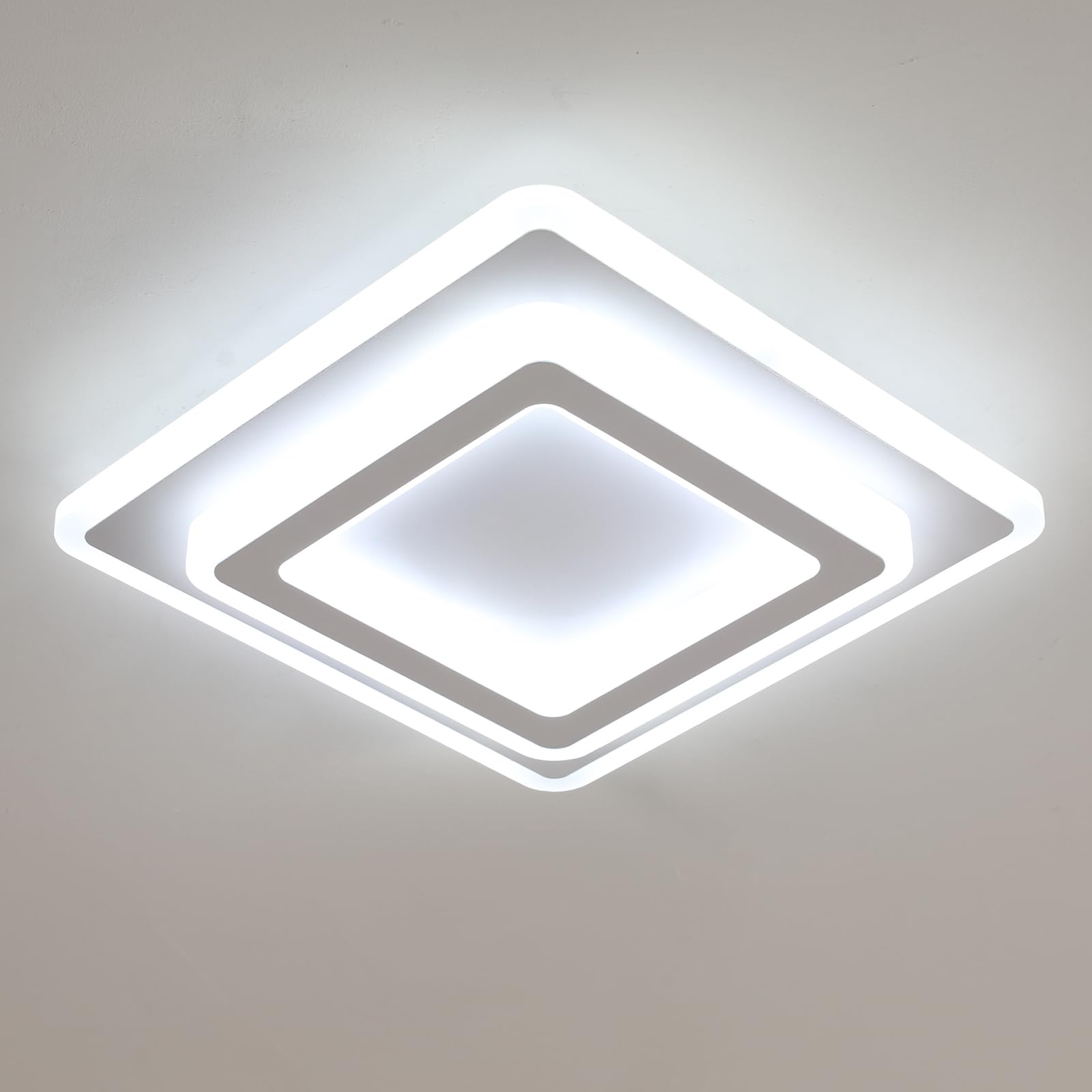 Comely LED Ceiling Light, 44W 4950LM Modern Square Ceiling Lamp, 6500K White Aluminum Close to Ceiling Lights Fixture for Bedroom, Kitchen, Hallway, Living Room [Energy Class E]