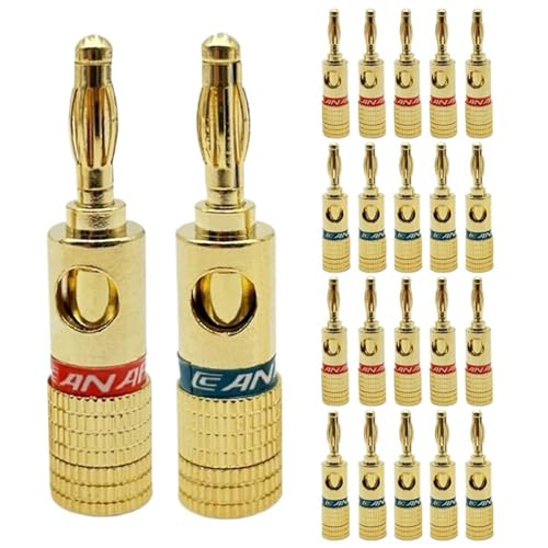Prise haut-parleur 4mm plaquée Or pour connexion de ligne amplificateur