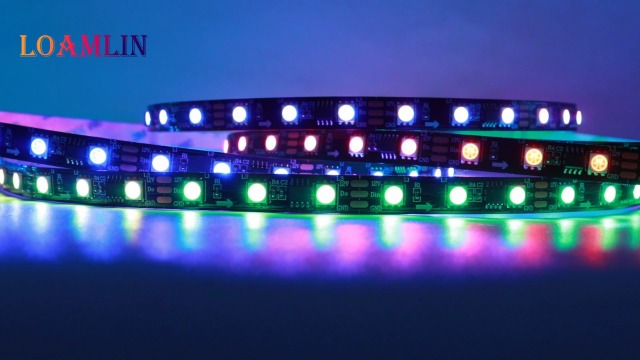 Image of WS2811 RGB IC LED Strip 16.4ft 60LEDs /m Addressable Dream Color Flexible Pixel Light 20Pixels /m Programmable Digital LED,DC12V IP30 Non-Waterproof Black PCB for DIY Project,Home Decoration