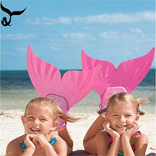Chezaa Mermaid Mono Fin Swimming Mermaid Flipper Tails for Girls Kids with Monofin