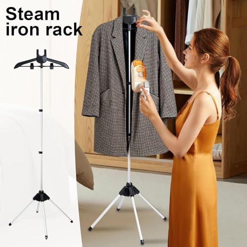 Stand à vapeur pliable avec cintre et rack de suspension de costume - 4