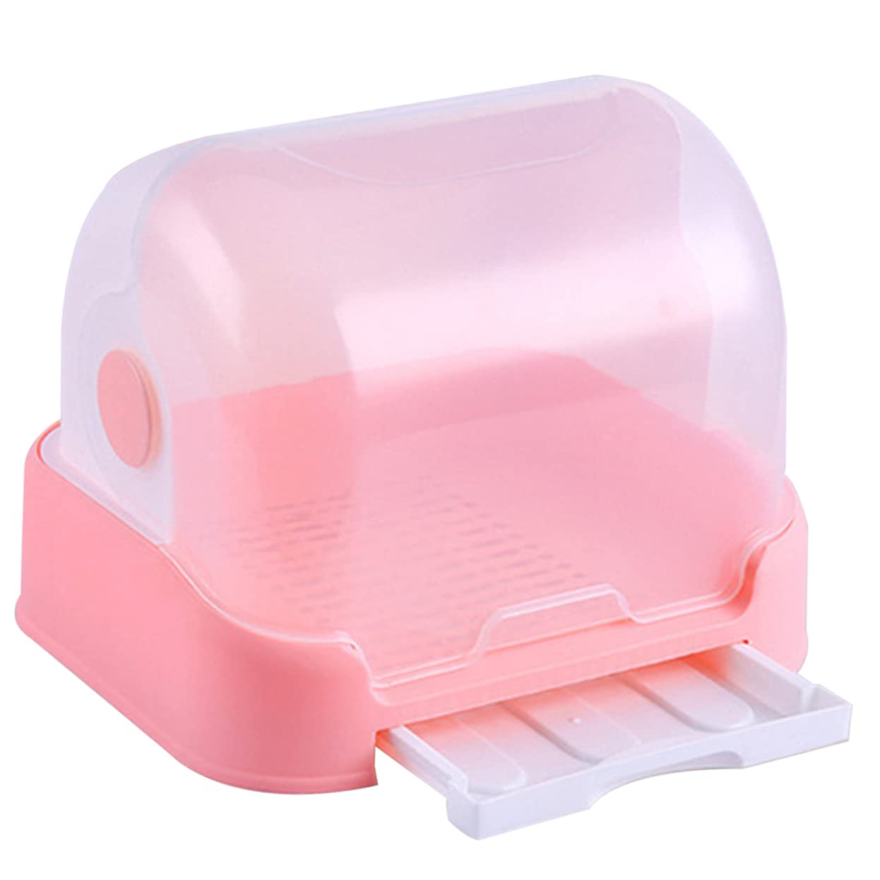 Égouttoir à Biberons Bébé avec Couvercle et Bac D’égouttage PP Rose | Cuisine et Placard, Surface Lisse, Organise aussi Vaisselle et Tasses, Format Pratique pour Rangement