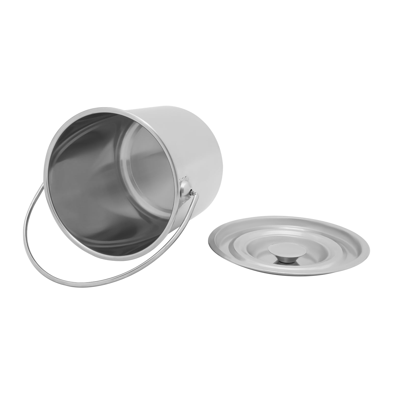 Pojemnik na ziarna ze stali nierdzewnej, hermetyczny pojemnik na ryż z pokrywką i uchwytami, pojemność 6 l, grubość 1 mm, wiadro do przechowywania w kuchni, 21 x 19 cm