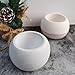 Wehous Round Concrete Candle Jar Mold Silicone Epoxy Resin Mold Trinket Box Container Storage Mould for Jewelry Makeup Brush Candle Holder Succulent Plant Pot DIY Resin Art Craft Home Decor Supplies