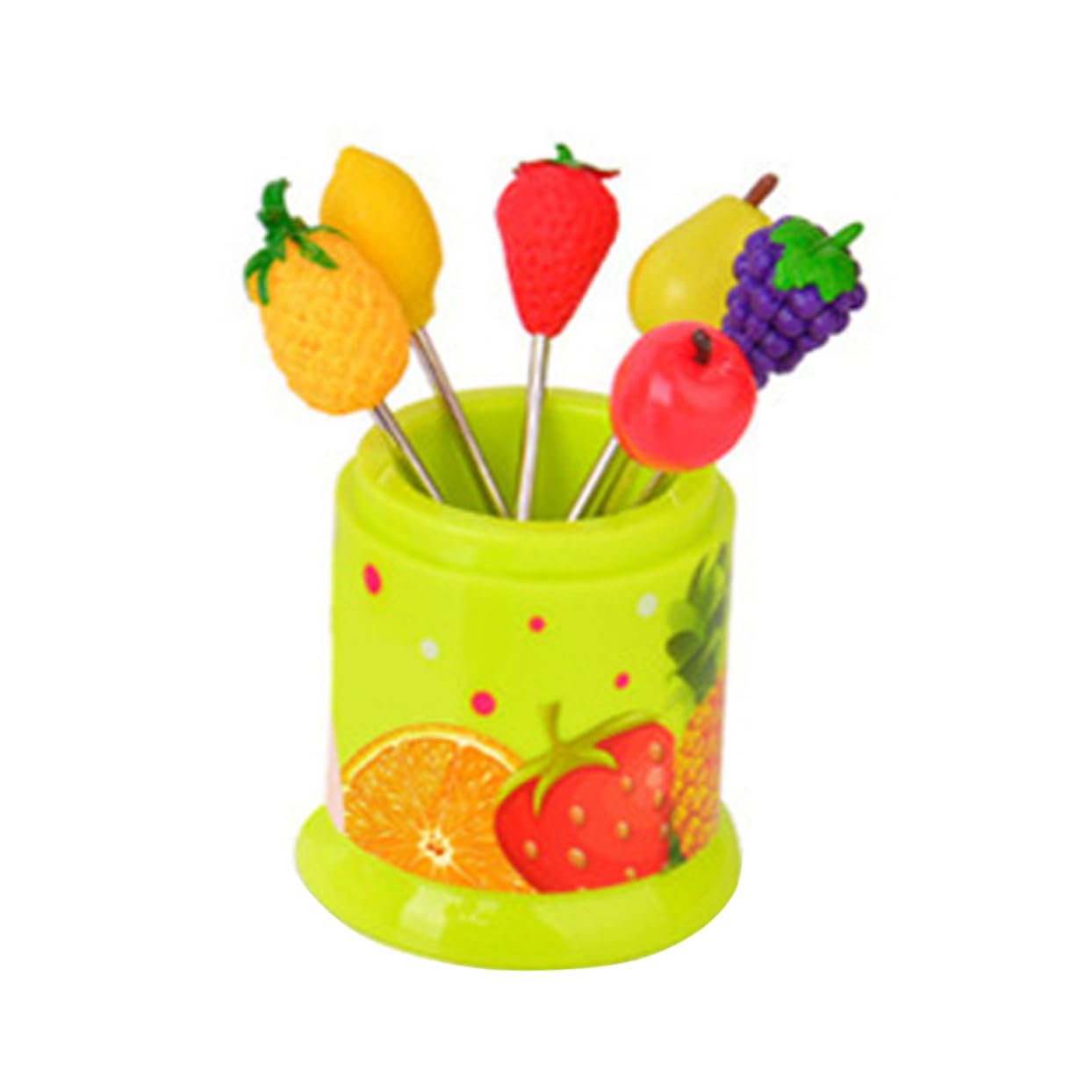 Alipis Fruit Forks for Party 6 Pcs Novelty Cutlery Set Fork Cake Fruit Silverware Cute Love Reusable for Lunchbox Random Style