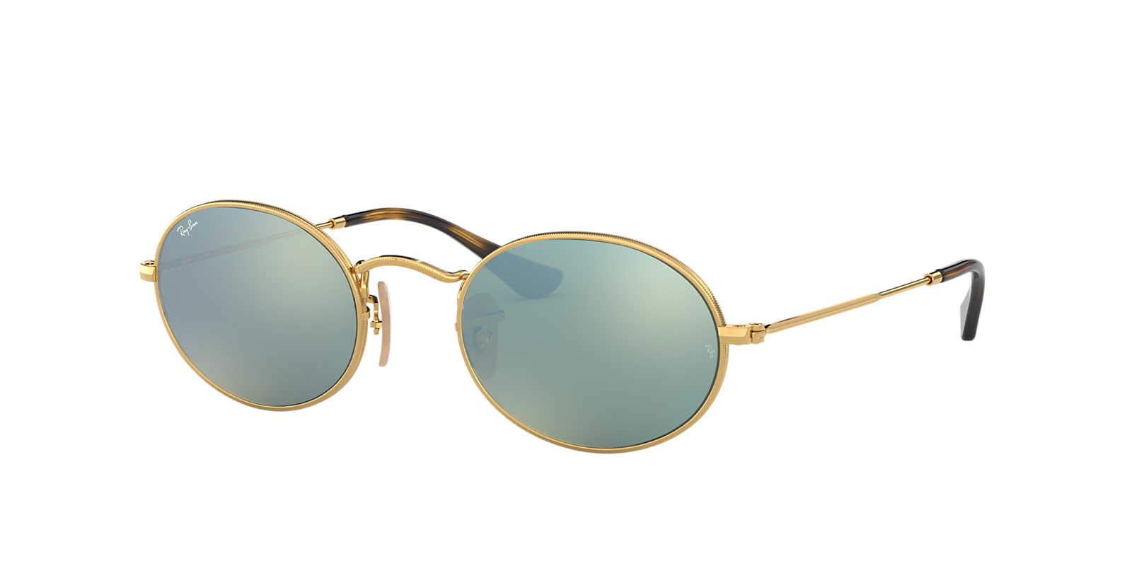 Ray-Ban Yellow Sunglasses, Unisex, 48 Mm, Oval Sunglasses