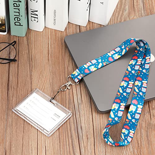 Cobee ID Lanyards Strap Abzeichen Lanyards Schlüsselband mit niedlichem Muster für Handy, Tasche ID Kartenhalter Schlüsselband für Damen Herren (3 Stück, Schlüsselband aus der Herz Serie)