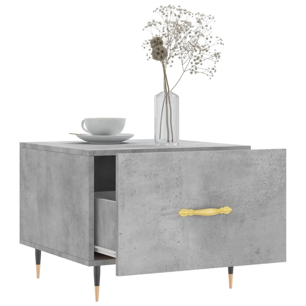 Table Basse Gris Béton 50x50x40 cm Bois d'Ingénierie