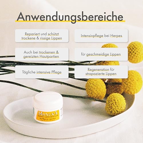 MANUKA Honig Lippenbalsam für trockene, entzündete Lippen - auch bei Herpes – Ansicht 6