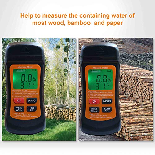 DECDEAL Medidor de umidade de madeira Detector digital de umidade Testador de umidade Testador de um