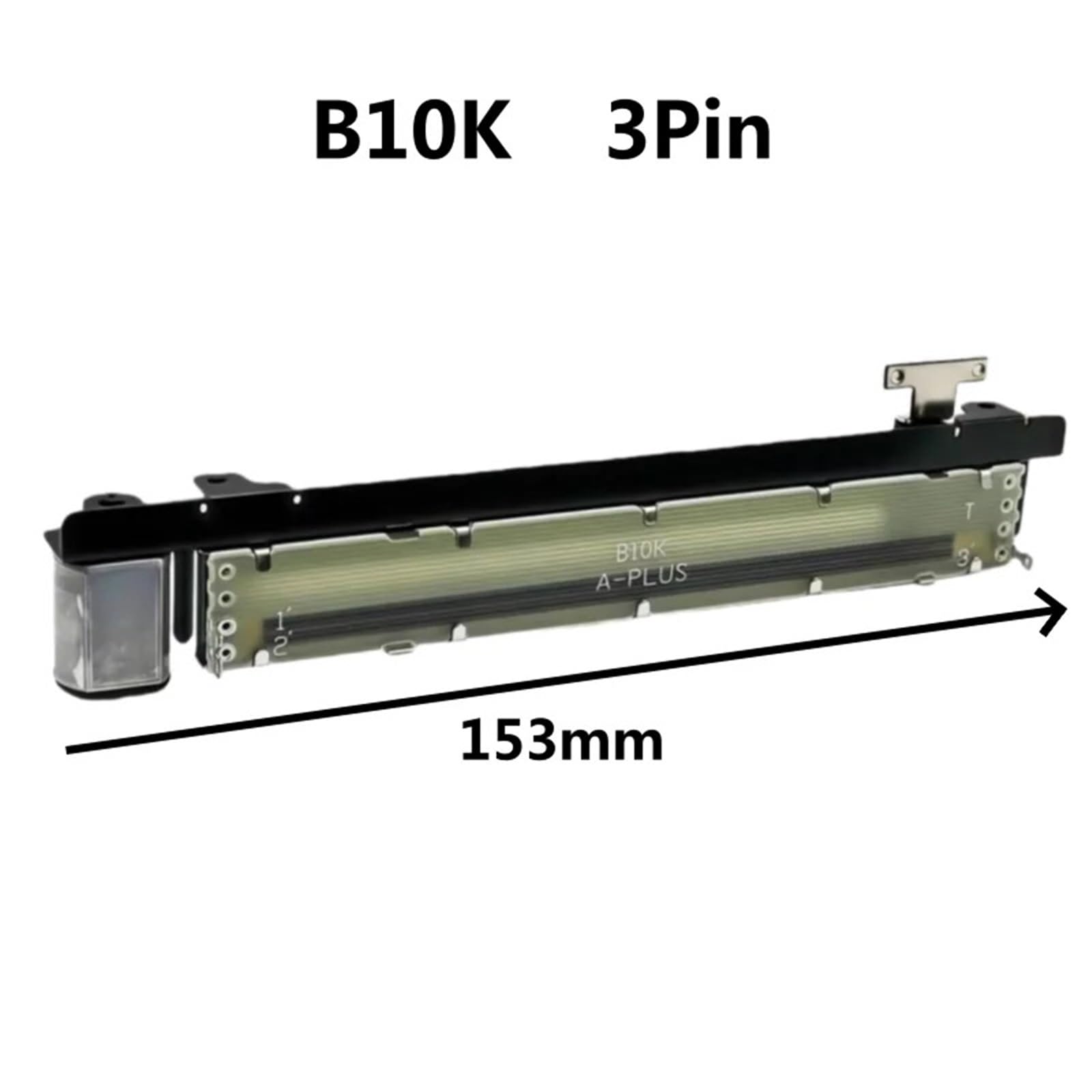 Potenciómetro deslizante con motor, A-PLUS B10K de 3 pines, potenciómetro deslizante SQ5 SQ6 SQ7 for consola de mezcla Digital, 1 ud.