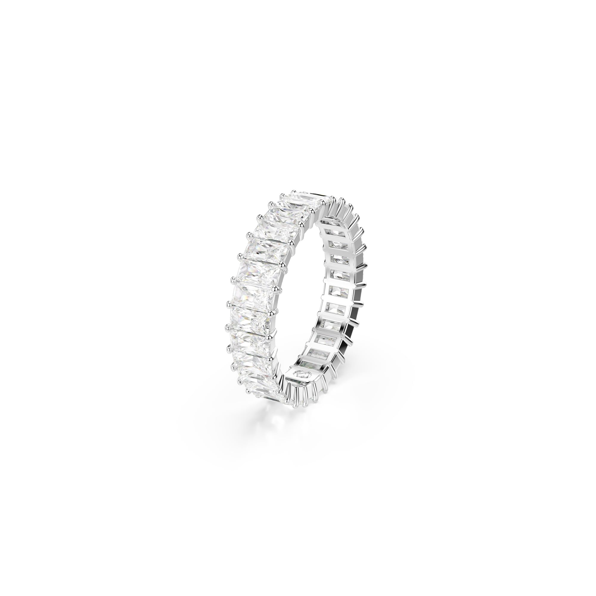 Swarovski Matrix Ring, Baguette Cut, Clear, Rhodium Finish