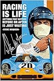 Steve McQueen - Racing is Life - Vintage Auto Racing Poster-24 x 36 Inches