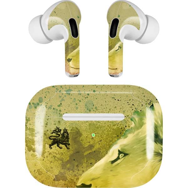 Skinit Decal Audio Skin Compatible with Apple AirPods Pro (2rd Gen, 2022) - Skinit Originally Designed Profile of The Lion of Judah Design
