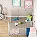 KOUSI Small Animal Pen Plastic Fence Large Dog Pen Plastic Play Yard Transparent Panels, White, 28