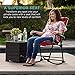 Best Choice Products Foldable Zero Gravity Rocking Patio Recliner Chair, Orange