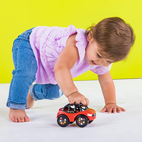 Image of Bright Starts Ford Rattle & Roll Mustang Race Oball Car Toy Push and Go Vehicle, Easy Grasp, Ages 3 Months+, Red & Black