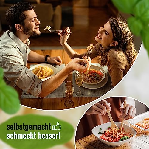 Foto von CRANEVIEW Nudelmaschine Manuell Edelstahl Inkl. Nudeltrockner, Pasta Maker, Nudelpresse, Pasta Maschine mit Vintage Holzgriff und 3 verschiedenen Schneidevarianten