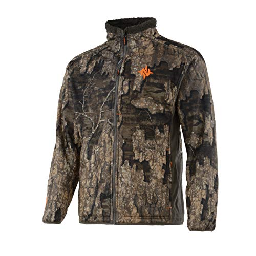 Nomad Men's Harvester Wind & Water Resistant Sherpa Fleece Hunting Jacket, Realtree Timber, X-Large