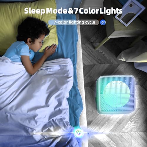 Deumidificatore Casa Muffa Elettrico 2200ML Anti Muffa Portatile - Ultra Silenzioso,Timer 2-12h,Spegnimento Automatico|LED 7 Colori|Per Bagno,Camera,Armadio (Bianco Air)