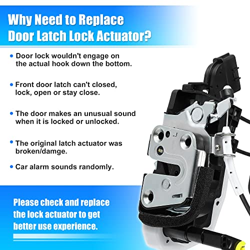 Image of X AUTOHAUX Front Left Power Door Lock Actuator Assembly Motor for Infiniti G25 G35 G37 Q40 80501-JK600 Front Driver Side Door Lock Latch Actuator Replace Door Latch Assembly Motor with Rod
