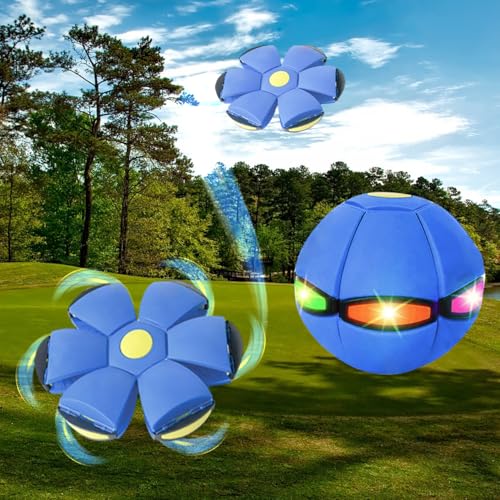 FlidRunest 2PCS Pet Toy Flying Saucer Ball, Flying Saucer Ball Dog Toy with 3 Light for Interactive Dog,Cats, Children’s Foot Ball,Outdoor Games,Camping Games FlidRunest 2PCS Pet Toy Flying Saucer Ball, Flying Saucer Ball Dog Toy with 3 Light for Interactive Dog,Cats, Children’s Foot Ball,Outdoor Games,Camping Games