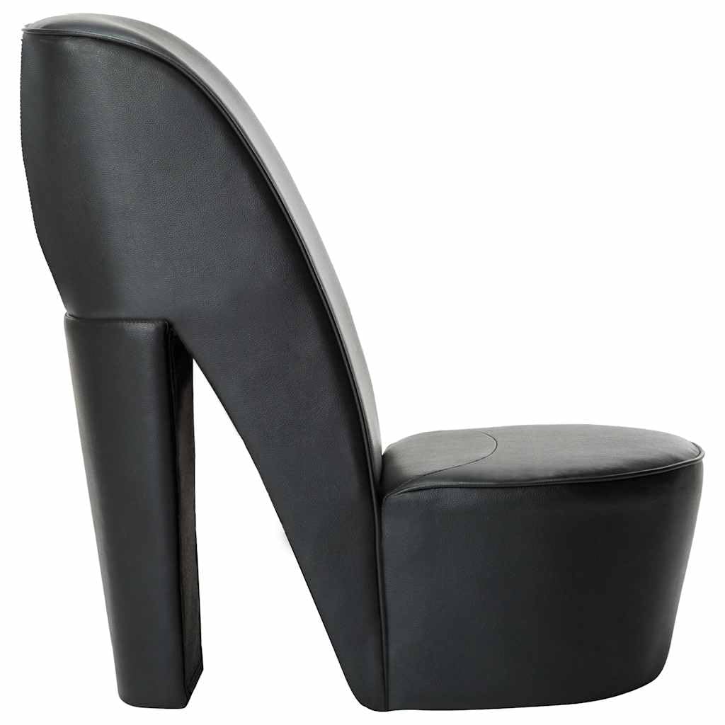 vidaXL Schuhsessel High Heel Design Sessel Stuhl Polstersessel Wohnzimmersessel Loungesessel Relaxsessel Hocker Sitzhocker Schwarz Kunstleder