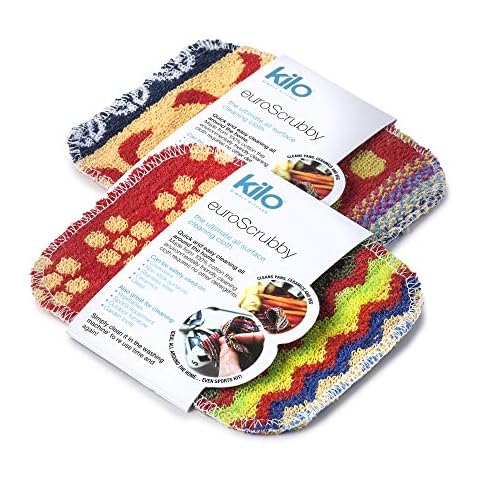 Kilo LSET18 Non-Scratch Scourer, Purpose, Environmentally Friendly Scrubby - Multi Colour Set of 2, One Size Cover