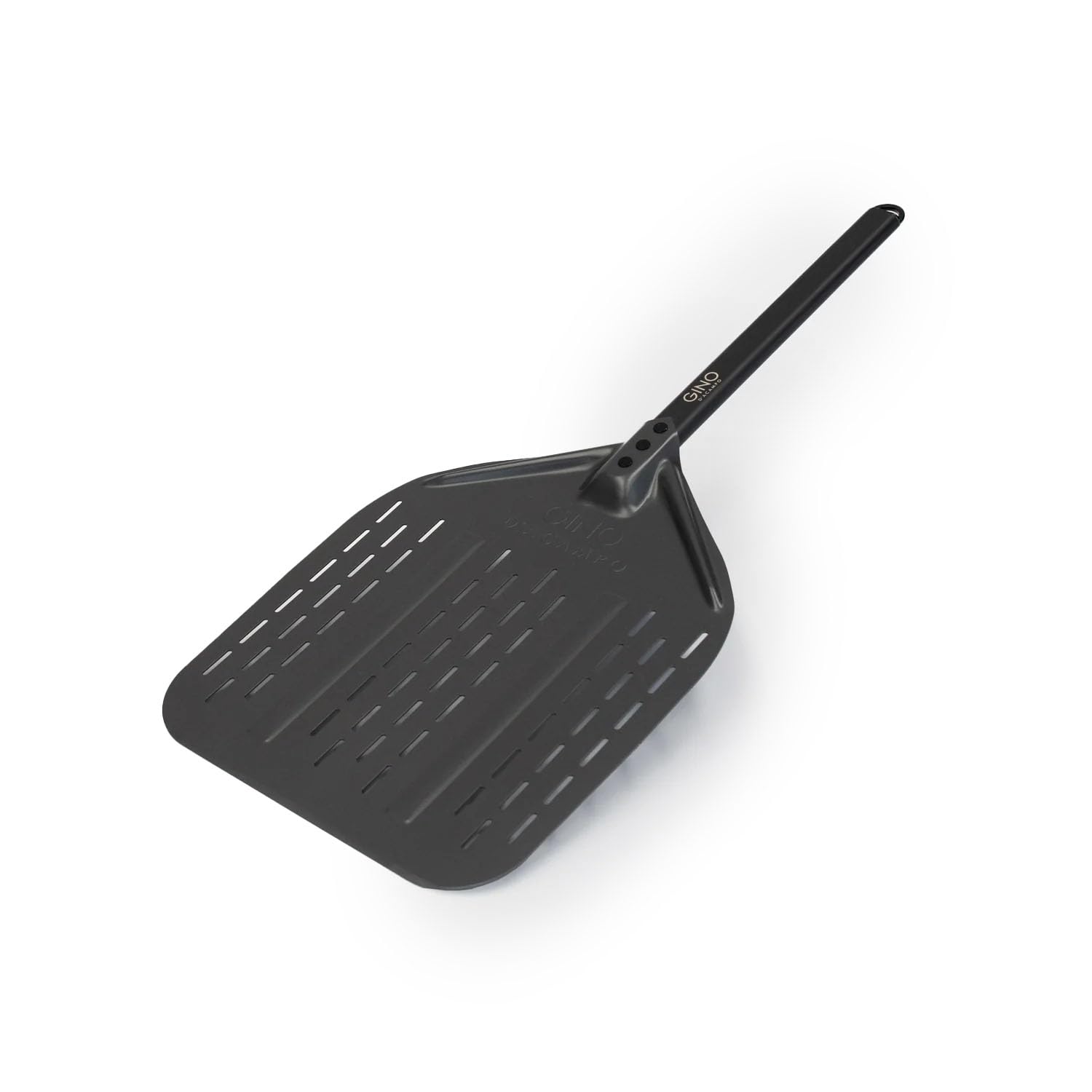 Gino D'Acampo 12" Perforated Pizza Peel: Effortlessly Slide, Rotate, and Retrieve Pizzas - Professional-Grade Perforated Pizza Paddle - Essential Tool for Perfect Homemade Pizzas