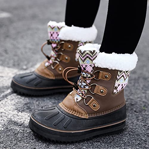 EnJoCho Little Boys Soft Bottom Boots Kids Shoes Snow Boots Girls Boys OutdoorBoots Waterproof Warm Boots with Cotton Shoes4