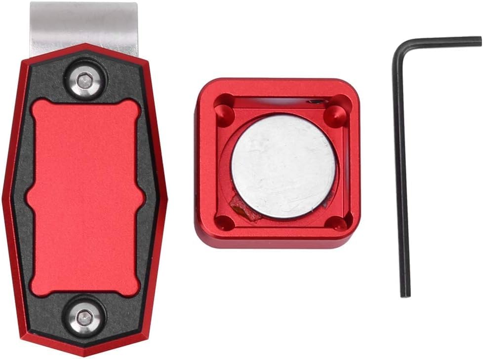 CYTGOUPER Magnetic Chalk Holder,Pool Chalk Holder Magnetic,Mini Cue Chalk Holder with Fixed Clip Pool Snooker Sports Accessories