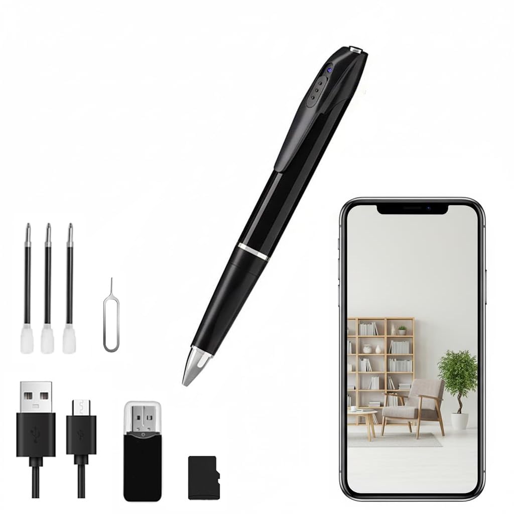 1080P FHD Camera Portable Pen Cam with 64GB Card, WiFi Pen Support Remote Viewing, 300mAh Battery, 15cm Short Focal Length Cameras, Quick Start & 100° Wide Angle-No Audio-picture-16