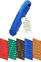 Green Home Seil 8 mm 20 m - Polypropylenseil PP, Festmacherleine, Allzweckseil, Strick, Gartenseil, Outdoor - Bruchlast: 700kg, 20m x 8mm blau-schwarz