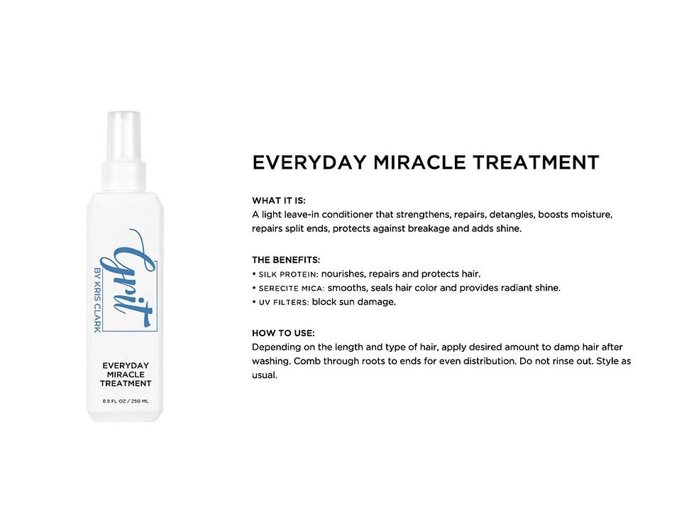Everyday Miracle Treatment - Vegan, Cruelty-Free Leave-In Conditioner And Detangler For Everyday Use On All Hair Types