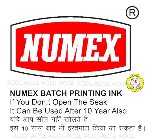 Image of NUMEX Batch Printing Fast Drying Ink & Softener (Black Set, 100ml x 4) | Heavy-Duty Coder Ink | Quick Dry Formula | Suitable for Batch No., MRP, PKD & EXP Printing