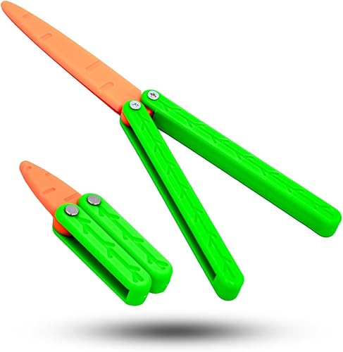 Cuchillo de mariposa de plástico, cuchillo de mariposa de juguete, 2 piezas, juguete antiestrés, accesorio de práctica, cuchillo de mariposa falso,