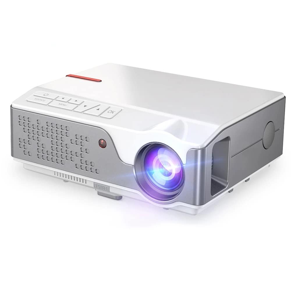 PHAVEA Portable Movie Projector Android 6.0, WiFi Bluetooth Projector, 1080P And IOS/Android Sync Screen Supported, 7000 Lux, HDMI USB For Home Cinema & Outdoor Movies