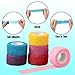 BBTO 12 Pack 1'' x 5 Yards Self Adhesive Bandage Wrap, Elastic Breathable Self Adherent Wrap for Sports, Toe, Wrist, Ankle, Swelling Wraps, 12 Colors