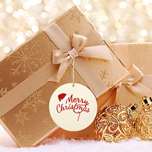 Bligo Round Wooden Discs With Holes 40Pcs Unfinished Predrilled Wood Slices Circles 3.94" Wood Ornaments For Predrilled Natural Wood Slices For Party Diy Crafts Christmas Ornaments Hanging Decorations #TOP6