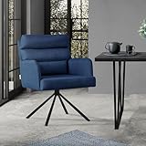 STILE MODERNO-RETRO - Questa sedia imbottita dal design moderno aggiunge eleganza a qualsiasi ambiente e attira l'attenzione. Il tutto è completato dai piedini in metallo, che garantiscono un appoggio stabile e fanno risplendere di nuovo ogni zona pranzo. La sedia da pranzo combina un design elegante con una funzionalità e un comfort eccezionali. Include piedini a vite regolabili con protezioni per il pavimento.