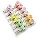 Artificial Colorful Shining Mini Birds Kids Floral Craft Photograph Party Wedding DIY Festival Decoration Gift Set of 12