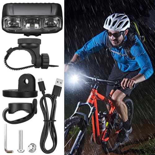 Lampe frontale de vélo rechargeable USB éclairage LED - 3